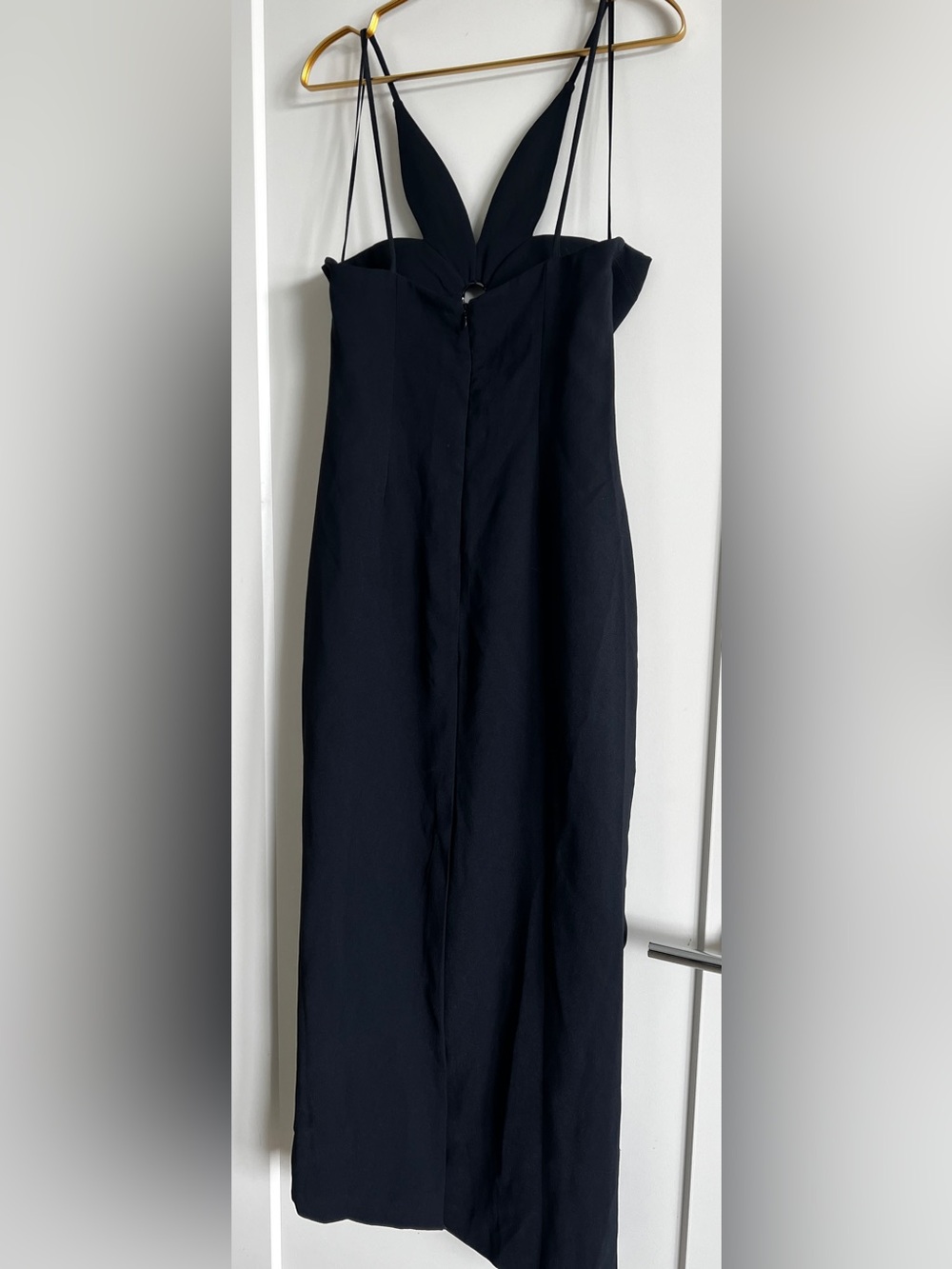 Torn by Ronny Kobo Stephanie Black Cutout Midi Dress Sz Medium Cocktail Evening - Picture 14 of 16